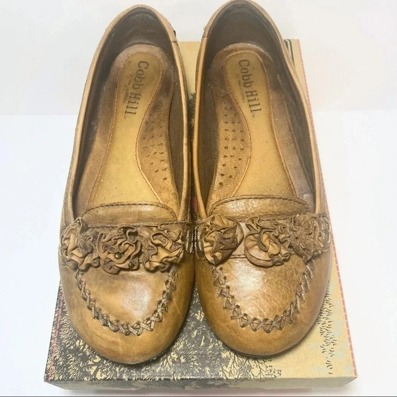 Cobb Hill by New Balance Women 7M Brown Leather Elaine Slip On Loafer Shoe - Picture 4 of 10